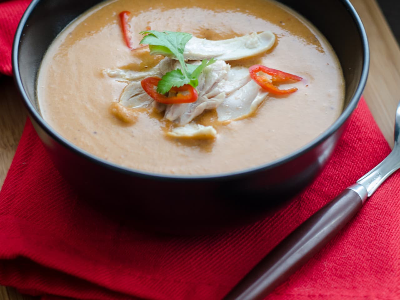 African nut soup with chicken