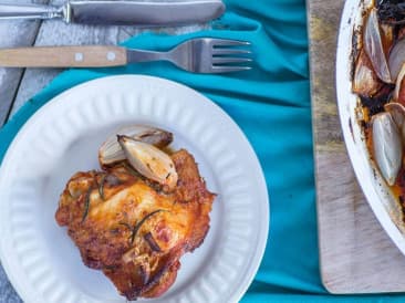 Cuisses de poulet à l'ail et aux herbes