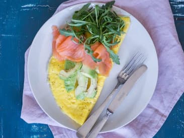 Tortilla de salmón ahumado