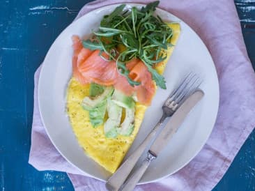 Omelet met gerookte zalm