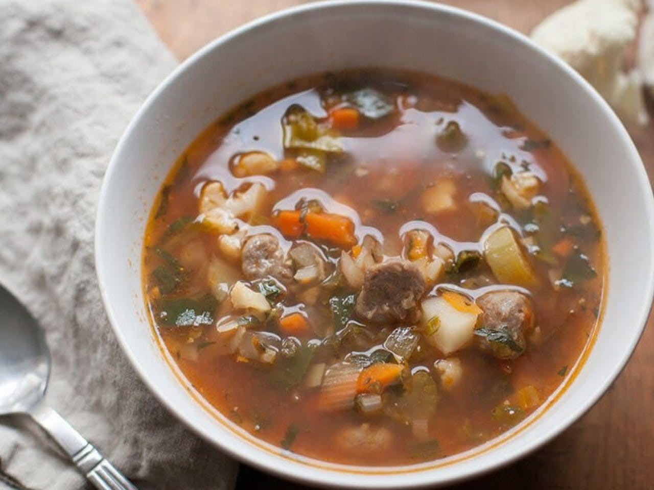 Spicy wintery vegetable soup