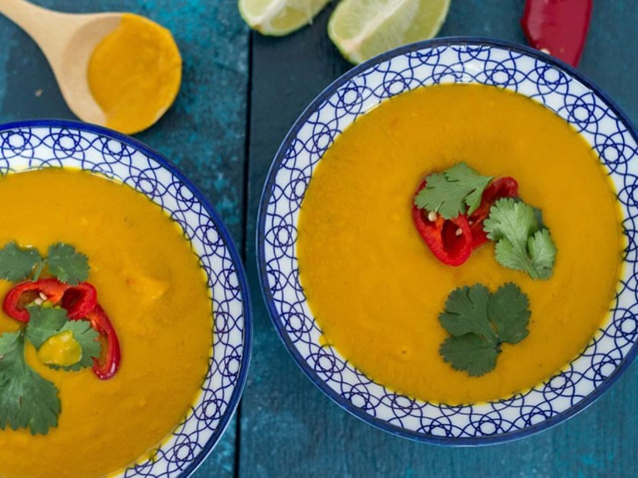 Sopa de calabaza al estilo tailandés