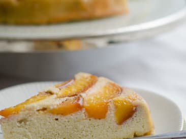 Pastel al revés con nectarinas