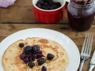 Dessert pannenkoekjes met bramen