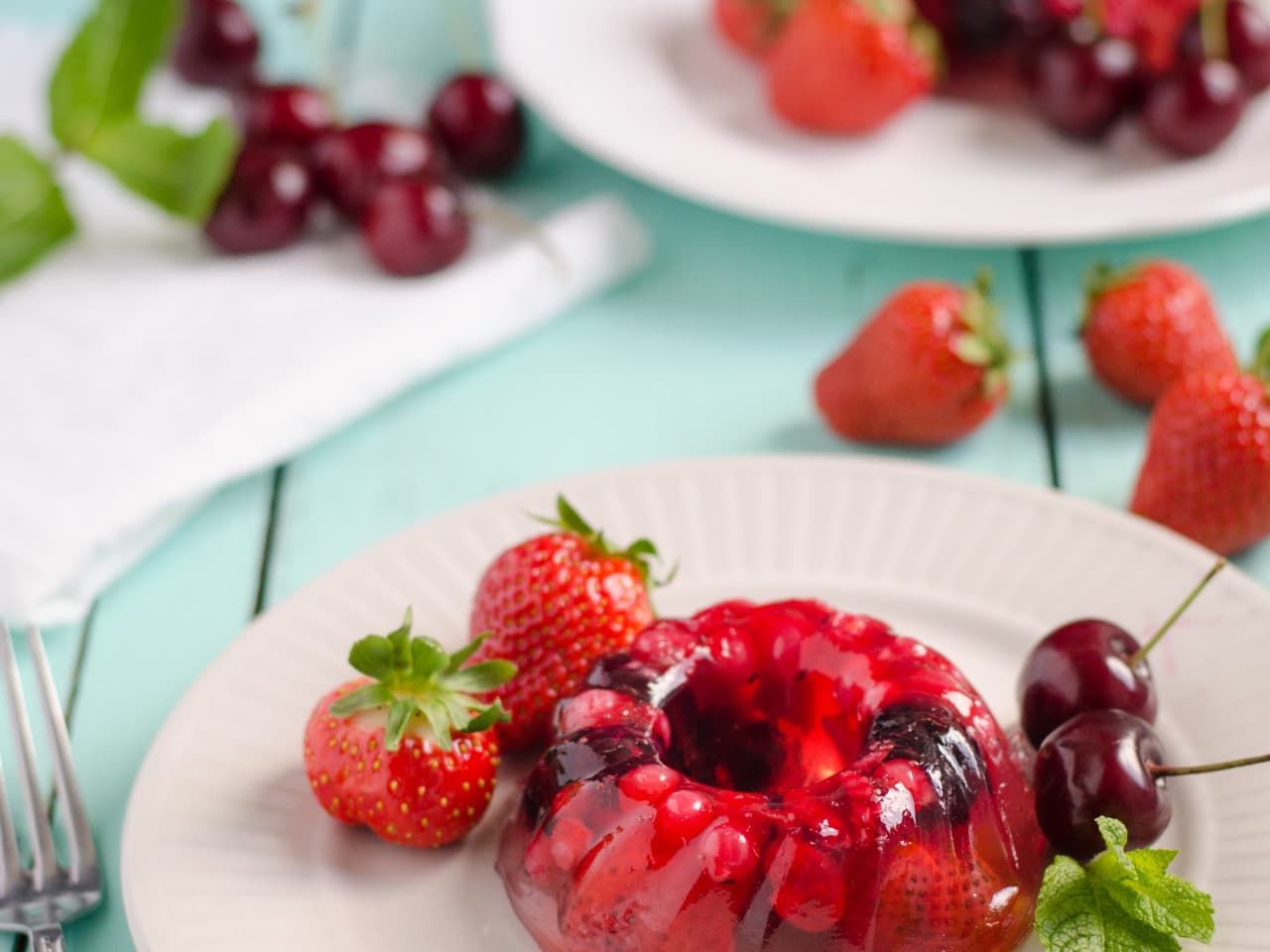 Zomerse vruchtenpuddinkjes