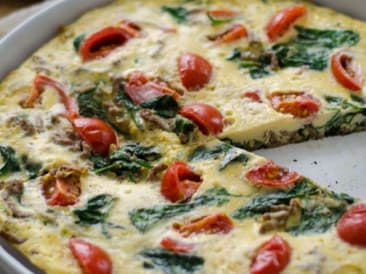 Gehakt spinazie frittata