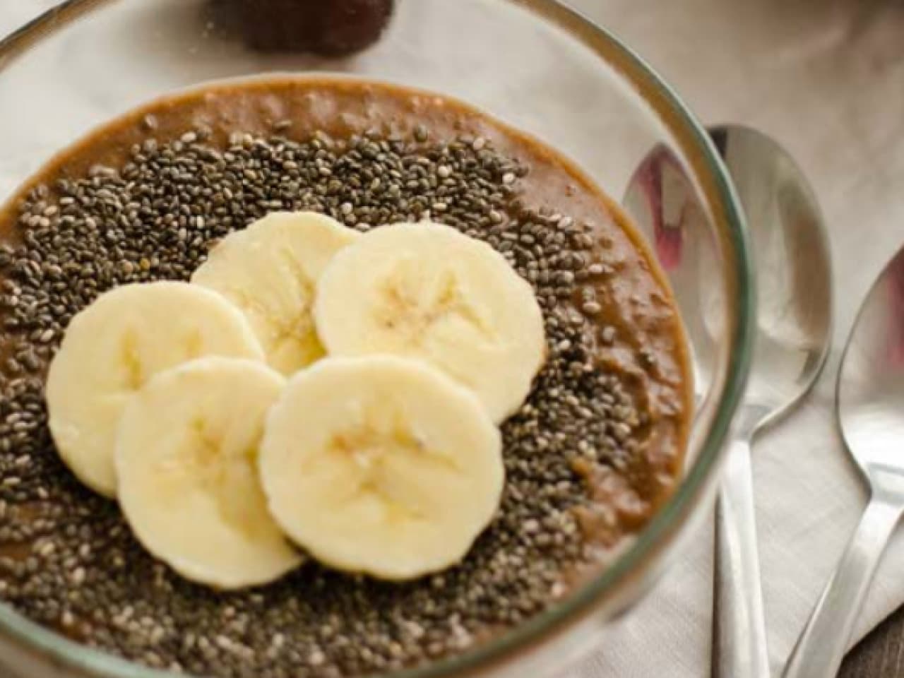 Pudín de plátano con chía