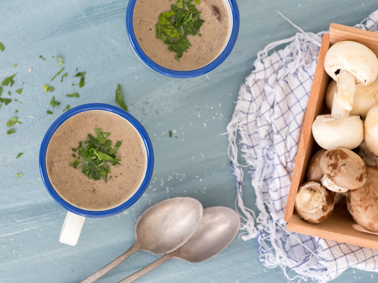 Soupe crémeuse aux champignons