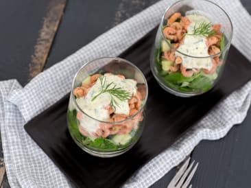 Shrimp cocktail with orange