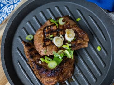 Marinated steak beef