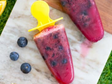 Orange-blueberry popsicles