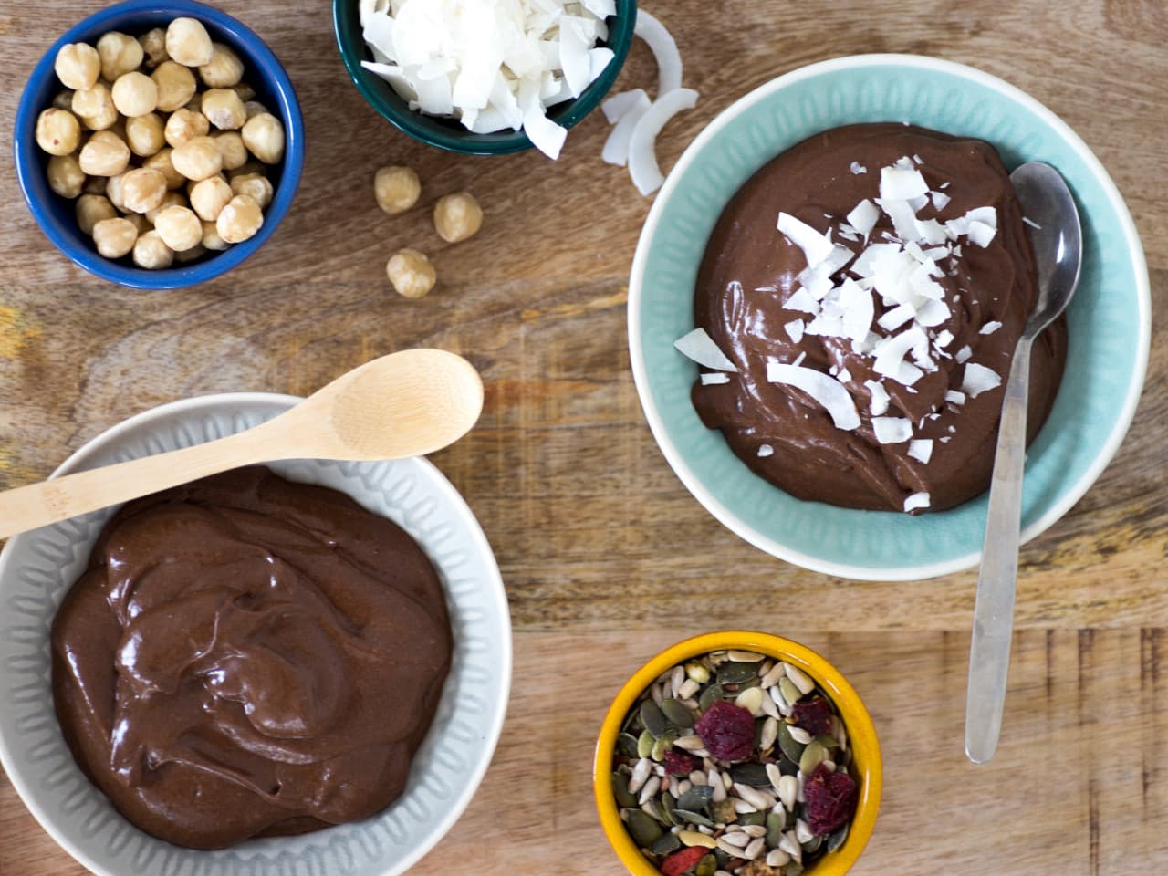 Mousse de chocolate y plátano