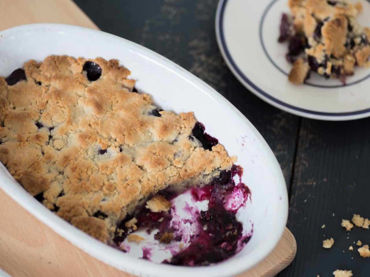 Crumble de arándanos