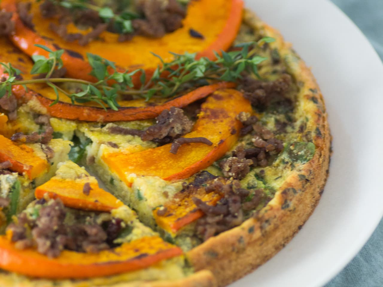 Frittata de calabaza del horno