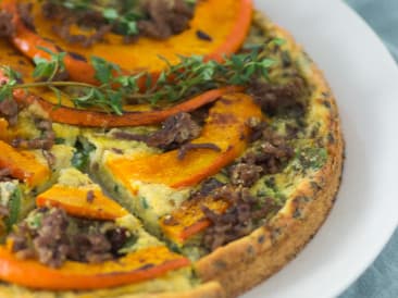 Pompoen frittata uit de oven