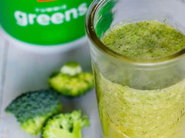 Batido con brócoli y melón (verdes)