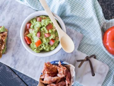 Sandwich de tocino y guacamole