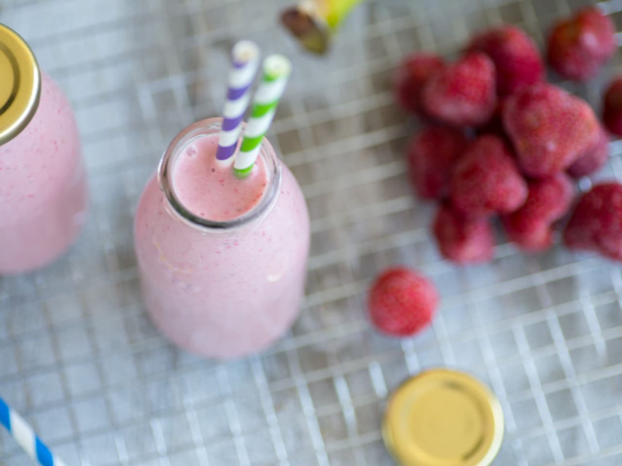 Bananen-Erdbeer-Milchshake