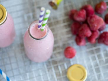 Milkshake aux fraises et aux bananes