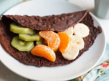 Envolturas de chocolate paleo con fruta