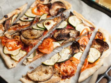 Pizza mediterránea paleo