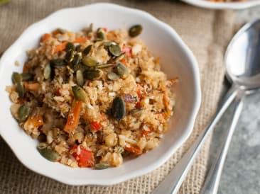 Arroz de coliflor frito