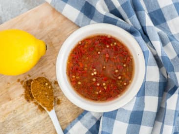 Pittige Ras-el-hanout dressing