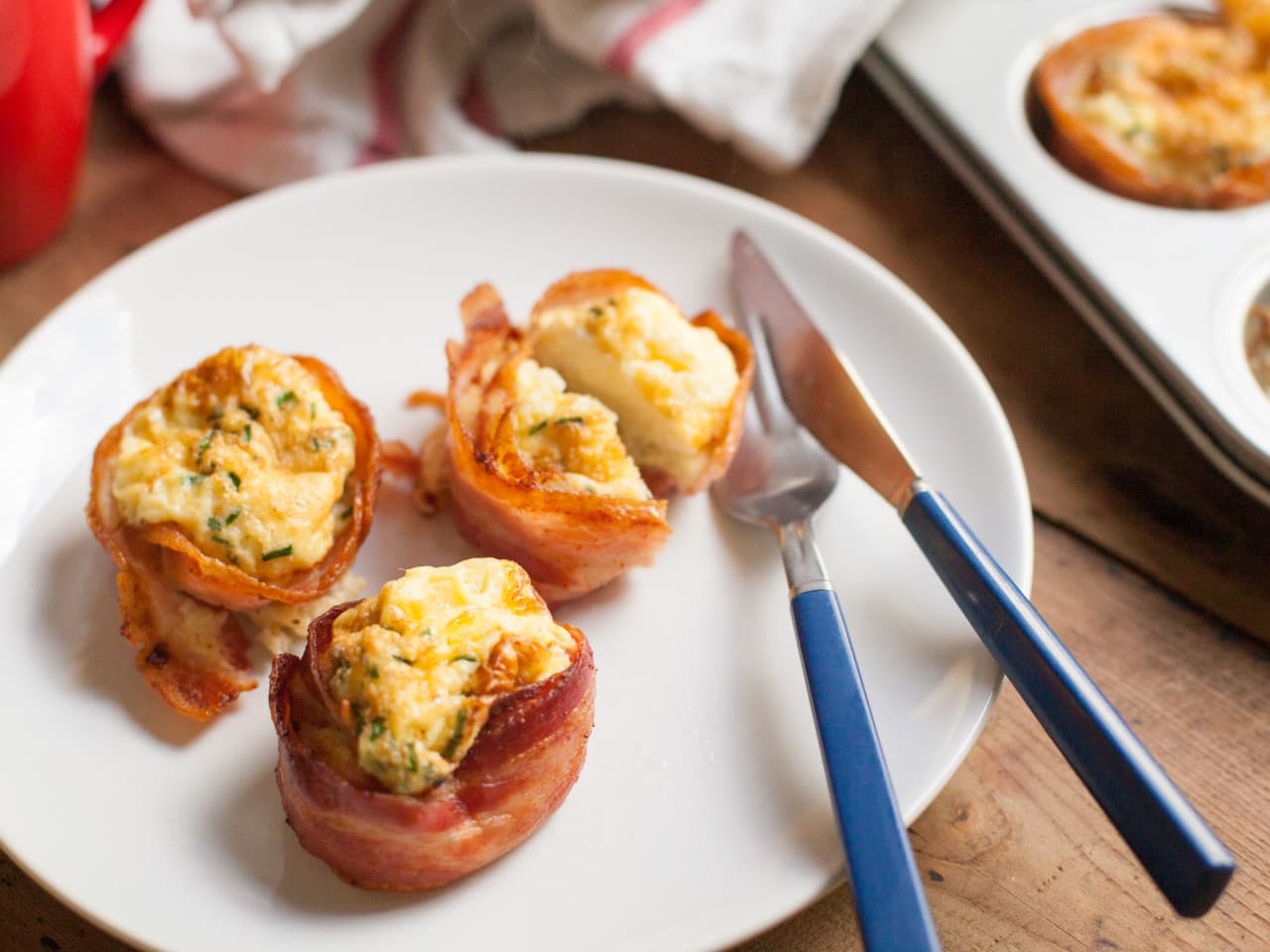 Muffins aux œufs et au bacon