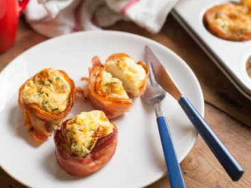 Muffins de huevo y tocino