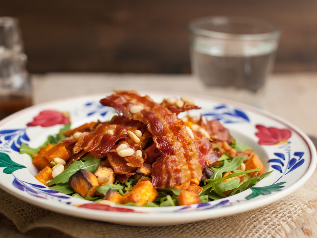 Sweet potato salad with bacon