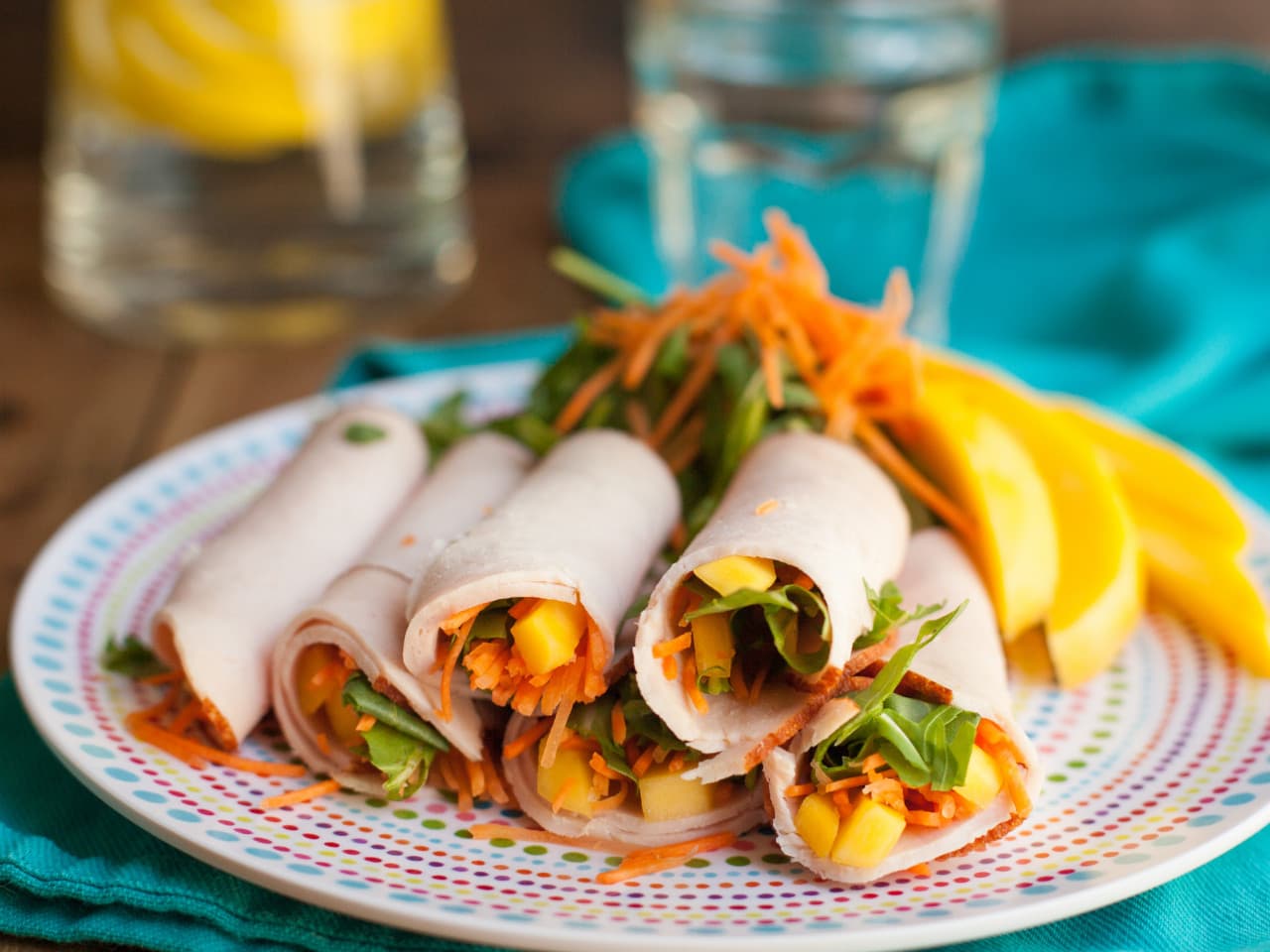 Wraps de mangue à la dinde