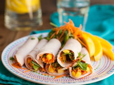 Wraps de mangue à la dinde