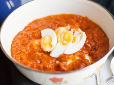 Curry con huevos