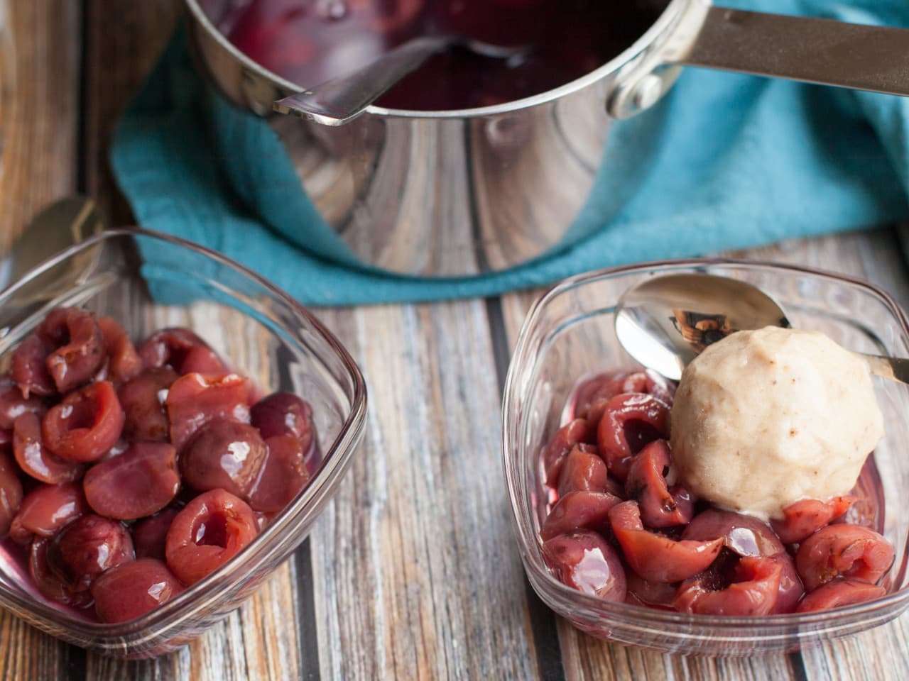 Braised cherries