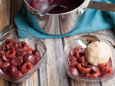 Cerises braisées