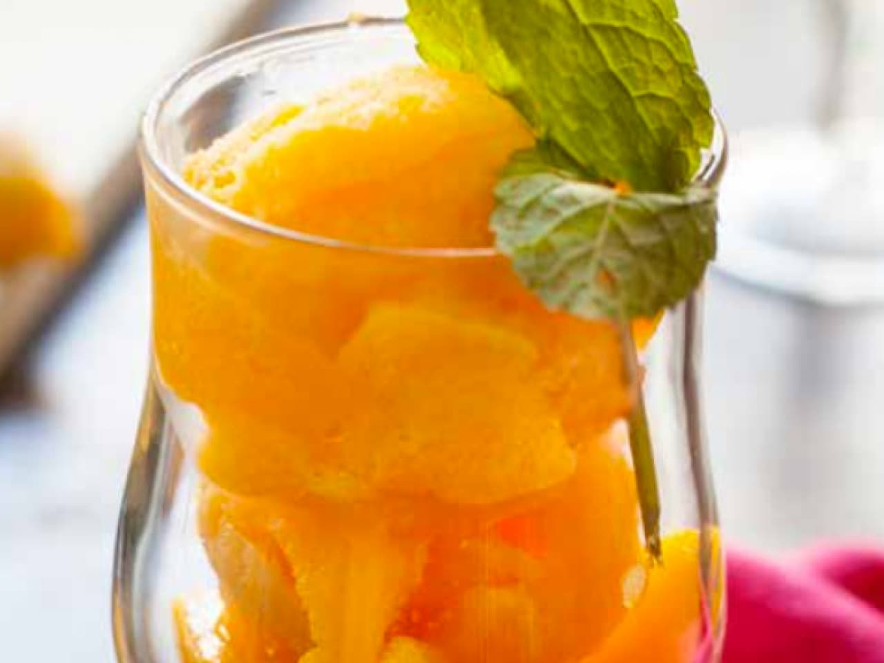 Mango pineapple mousse