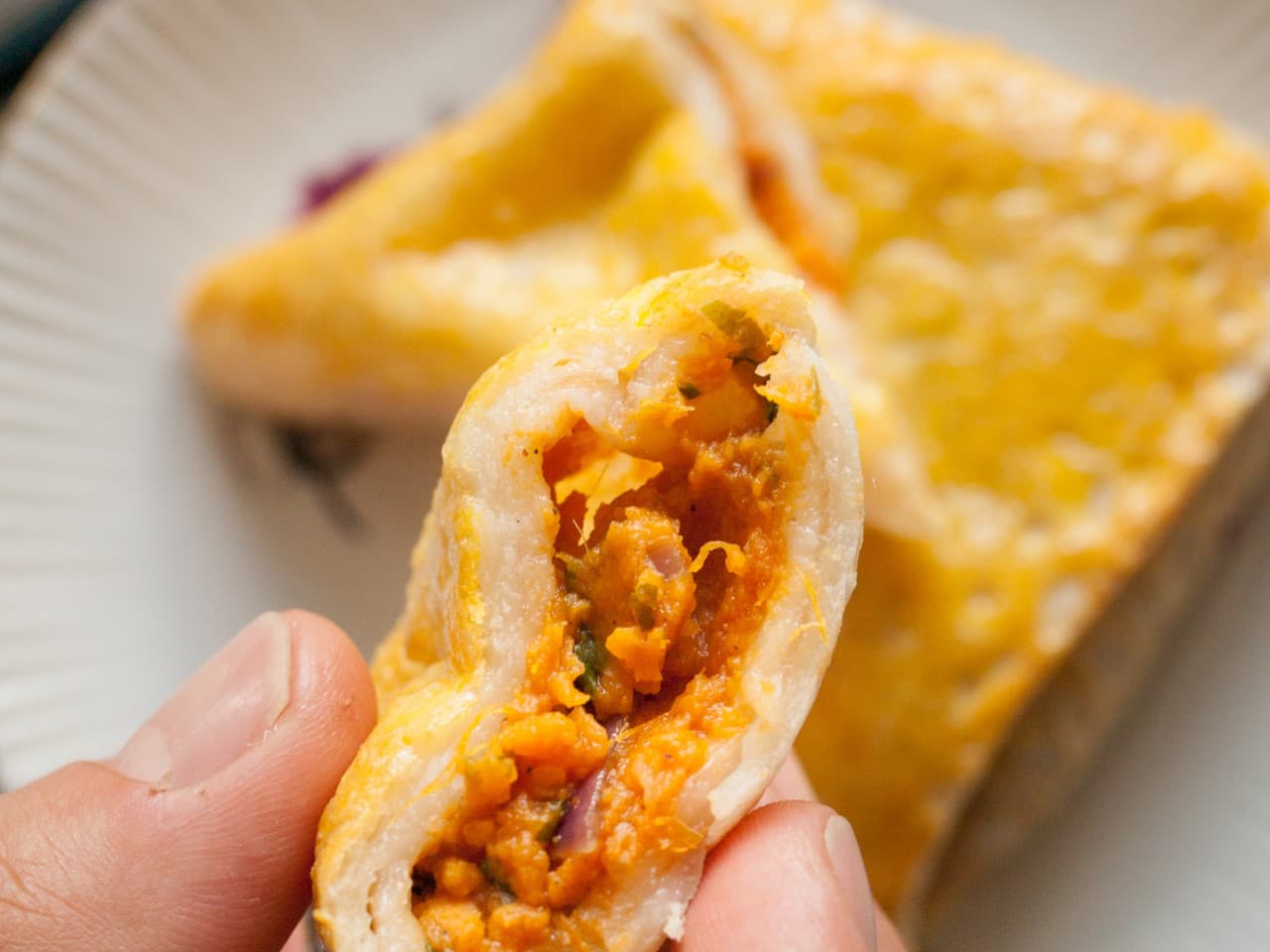 Sweet potato samosas