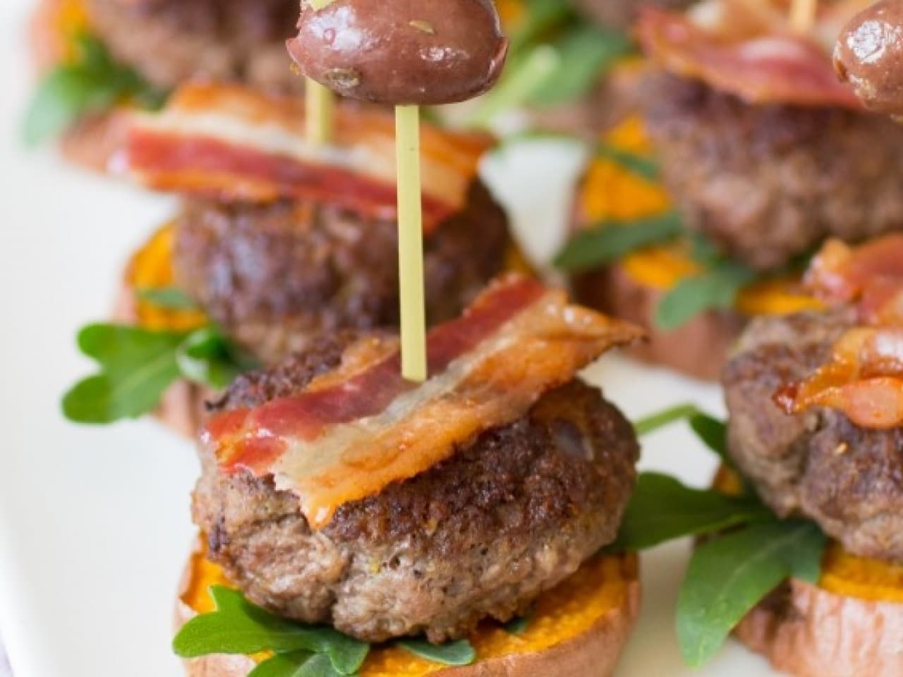 Bouchées de hamburger au bacon