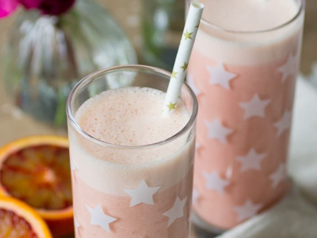 Batido de coco con naranja sanguina