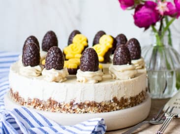 Gâteau au fromage végétalien Straciatella crémeux