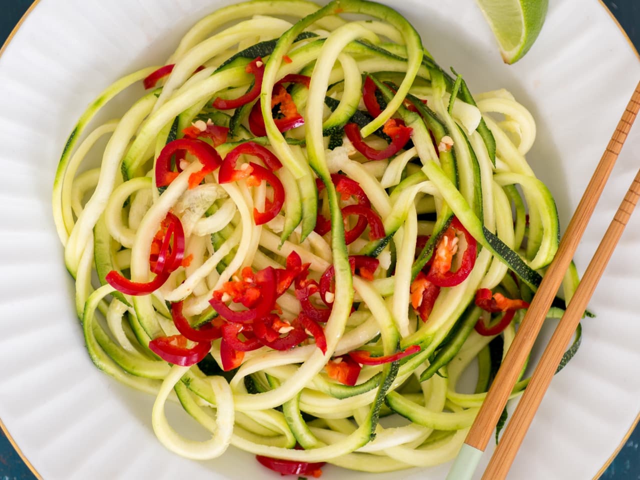 Zoodles all'aglio - olio eicsoftcino