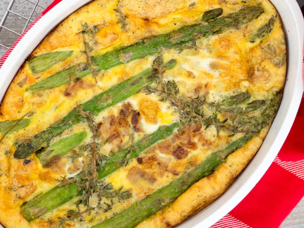 Groene asperge frittata