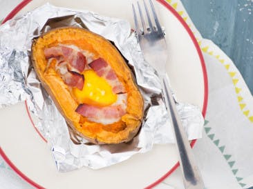 Sweet potato with egg