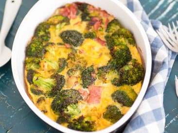 Broccoli-ham frittata