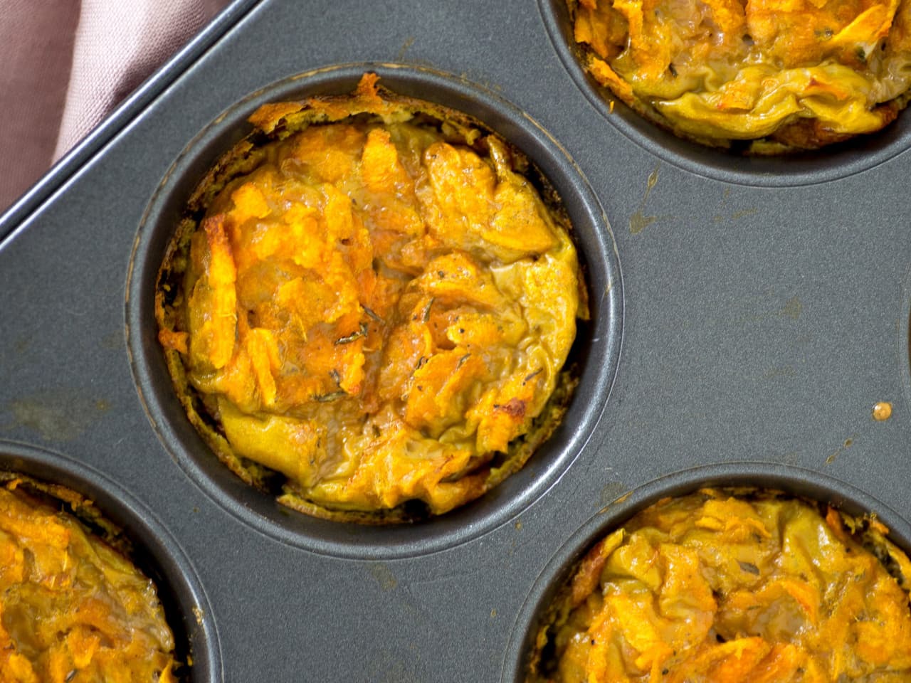 Zoete aardappel mini-frittata