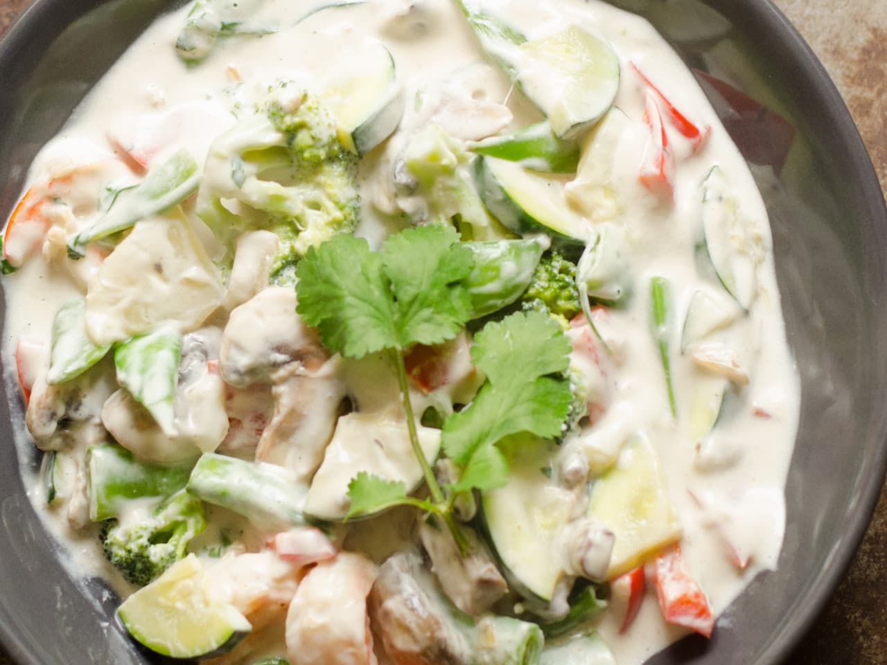 Thaise curry met garnalen
