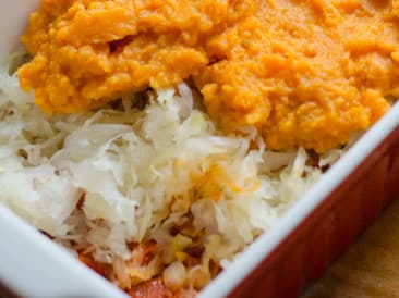 Sauerkraut and sweet potato dish