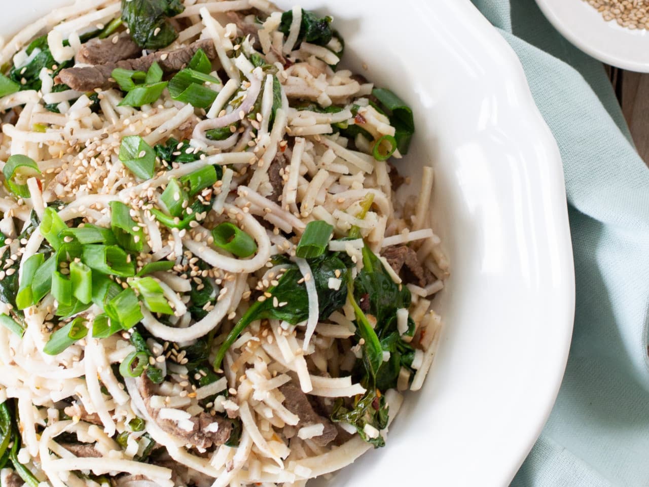 Asian taro noodles