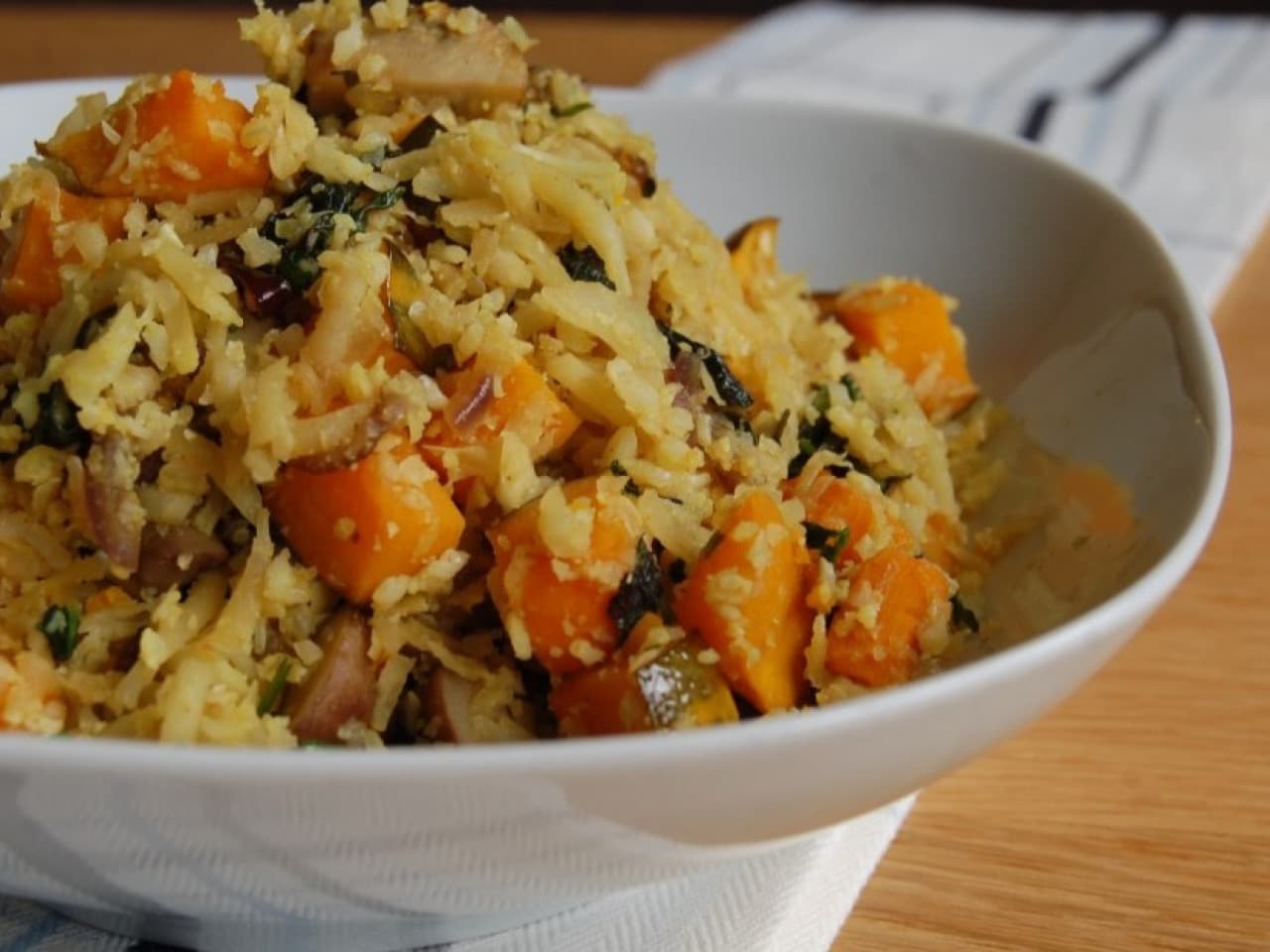 Cauliflower rice with pumpkin
