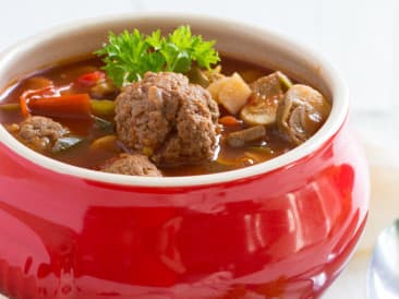 Soup with meatballs